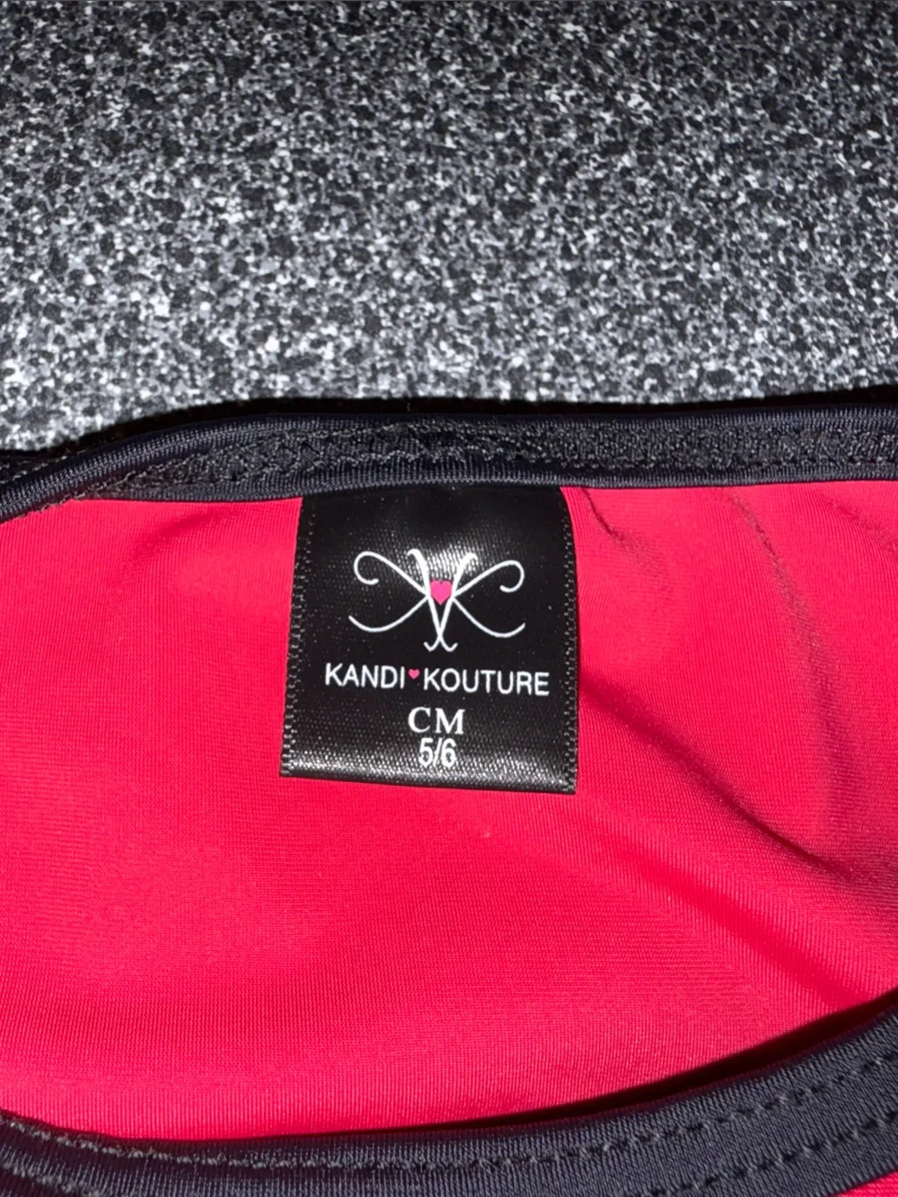 Kandi Kouture Size Child Medium (5/6) Red & Black Dance Two-Piece Set